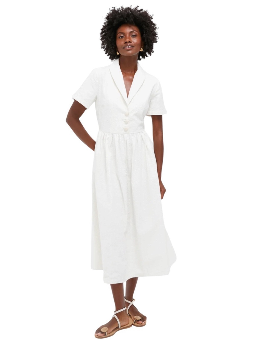 NEW Tuckernuck Adelaide dress. White Seersucker. XS. NWT - Picture 3 of 10